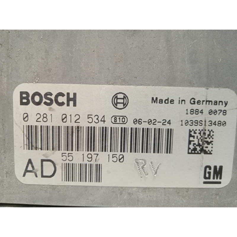 Recambio de centralita motor uce para opel signum cosmo referencia OEM IAM 55197150  0281012534