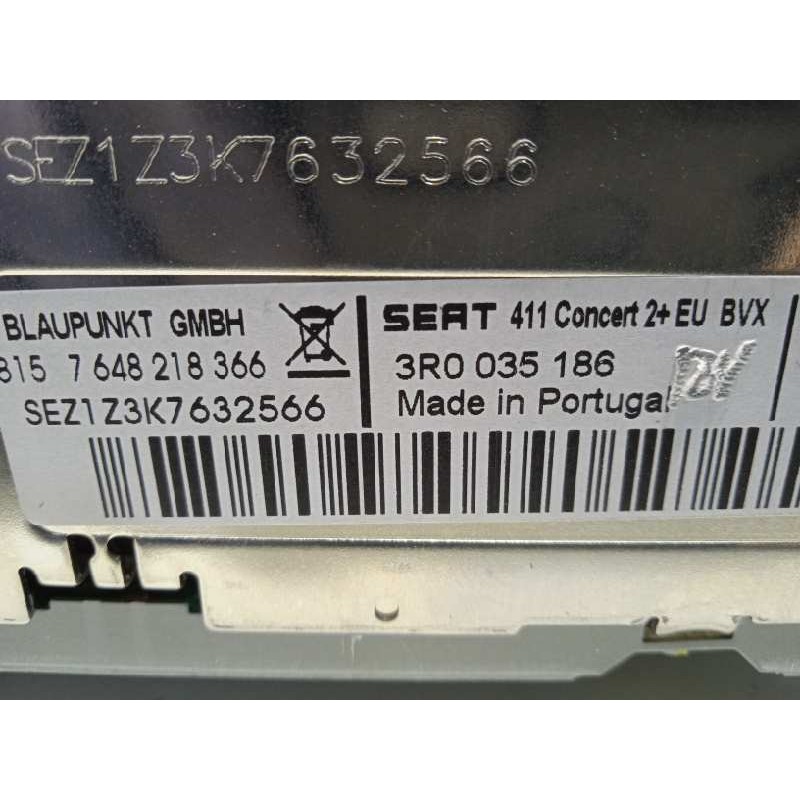 Recambio de sistema audio / radio cd para seat exeo berlina (3r2) sport referencia OEM IAM 3R0035186  