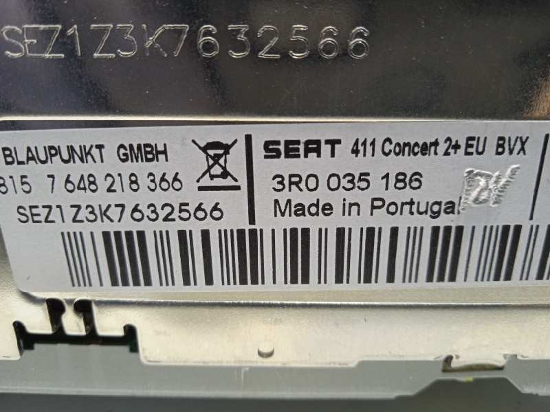 Recambio de sistema audio / radio cd para seat exeo berlina (3r2) sport referencia OEM IAM 3R0035186  