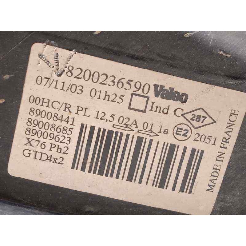 Recambio de faro izquierdo para renault kangoo (f/kc0) 1.9 diesel referencia OEM IAM 8200236590  