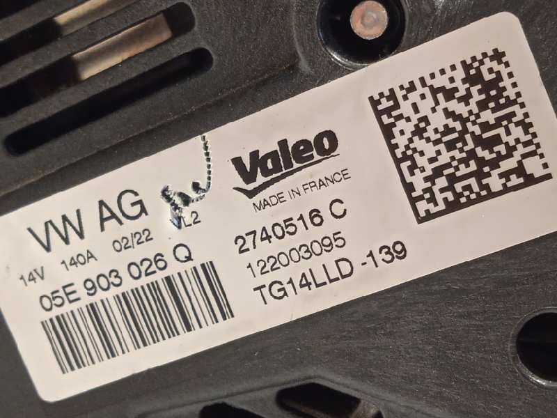 Recambio de alternador para seat ibiza (kj1) style referencia OEM IAM 05E903026Q 2740516C TG14LLD