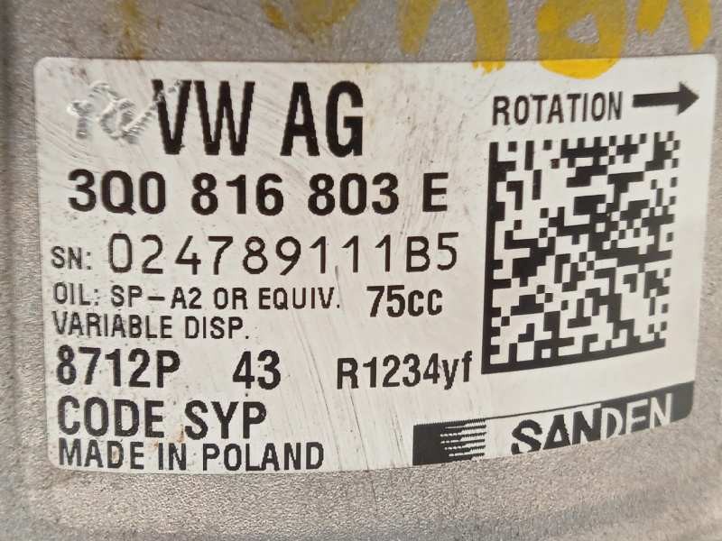 Recambio de compresor aire acondicionado para seat ibiza (kj1) style referencia OEM IAM 3Q0816803E  8712P