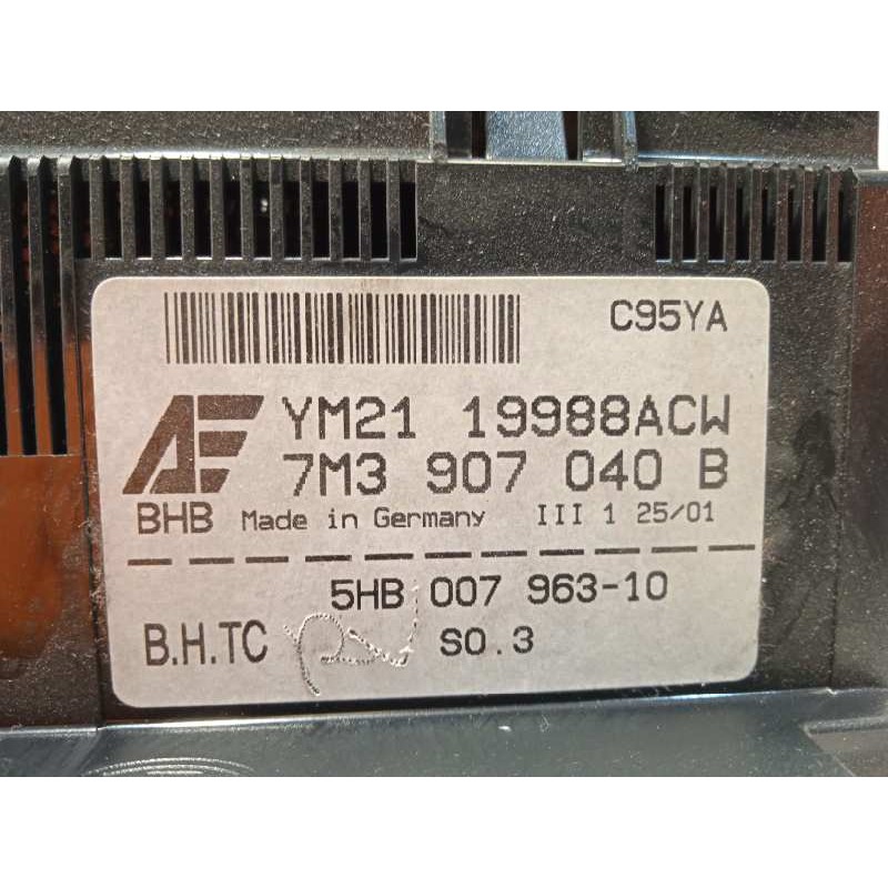 Recambio de mando climatizador para volkswagen sharan (7m6/7m9) comfortline referencia OEM IAM 7M3907040B  