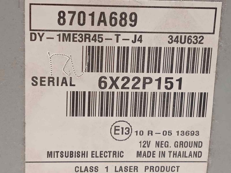 Recambio de sistema audio / radio cd para citroën c4 aircross 1.6 hdi fap referencia OEM IAM 8701A689  DY1ME3R45TJ4