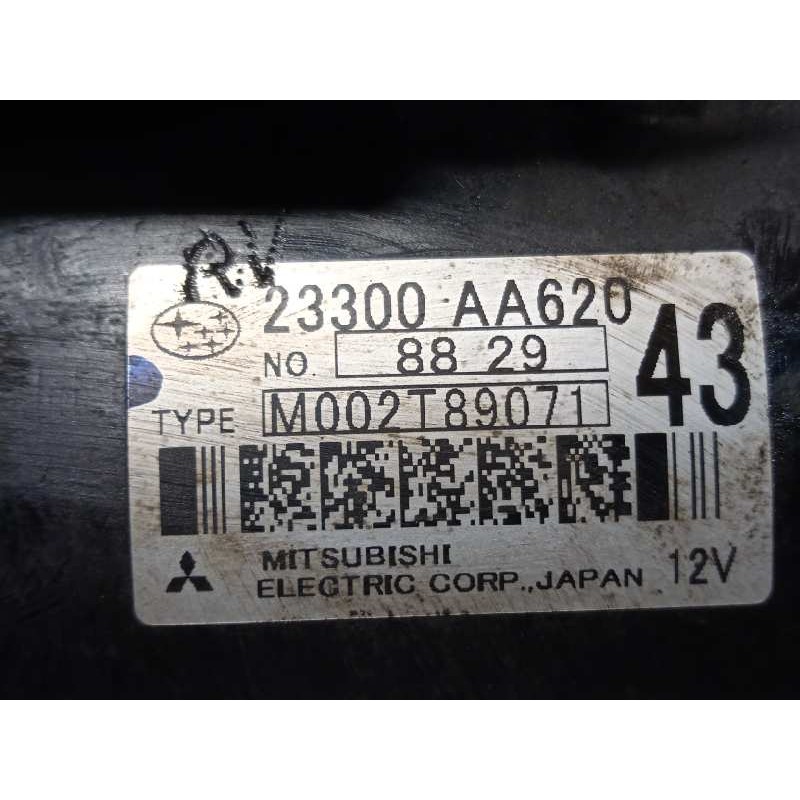 Recambio de motor arranque para subaru impreza g12 2.0 diesel cat referencia OEM IAM 23300AA620  M002T89071