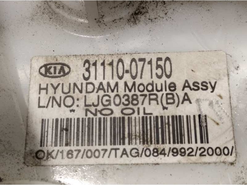 Recambio de bomba combustible para kia picanto 1.0 cat referencia OEM IAM 3111007150  