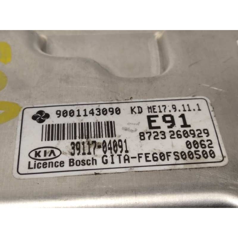 Recambio de centralita motor uce para kia picanto 1.0 cat referencia OEM IAM 3911704091  9001143090
