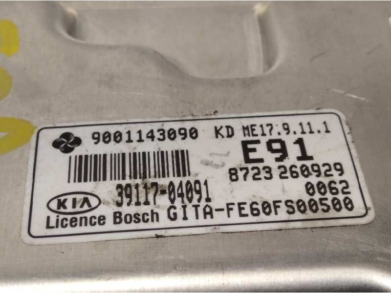Recambio de centralita motor uce para kia picanto 1.0 cat referencia OEM IAM 3911704091  9001143090
