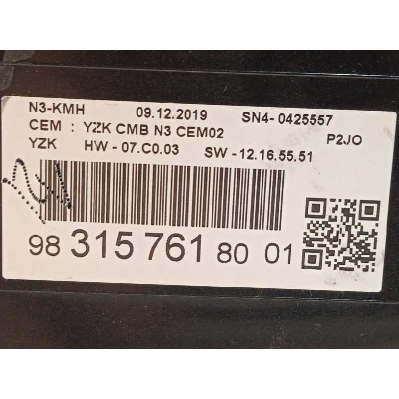 Recambio de cuadro instrumentos para opel corsa f elegance referencia OEM IAM 9831576180  