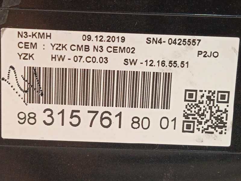 Recambio de cuadro instrumentos para opel corsa f elegance referencia OEM IAM 9831576180  