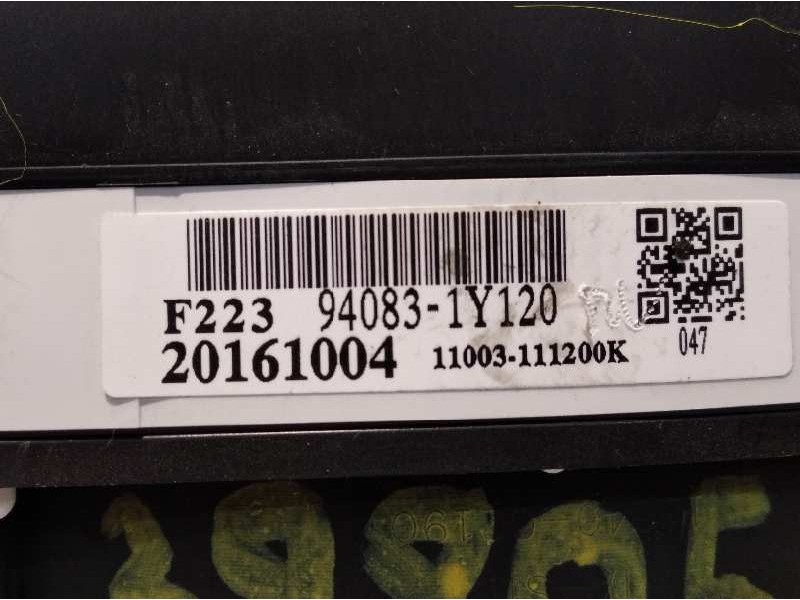 Recambio de cuadro instrumentos para kia picanto 1.0 cat referencia OEM IAM 940831Y120  