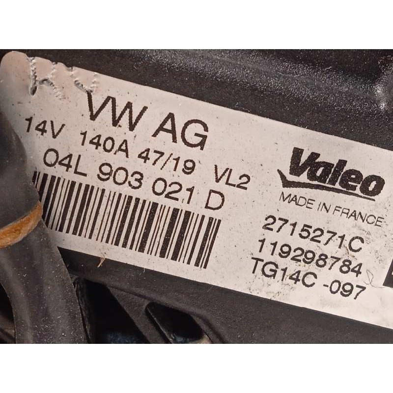 Recambio de alternador para audi a3 sedán (8vm) referencia OEM IAM 04L903021D  TG14C097