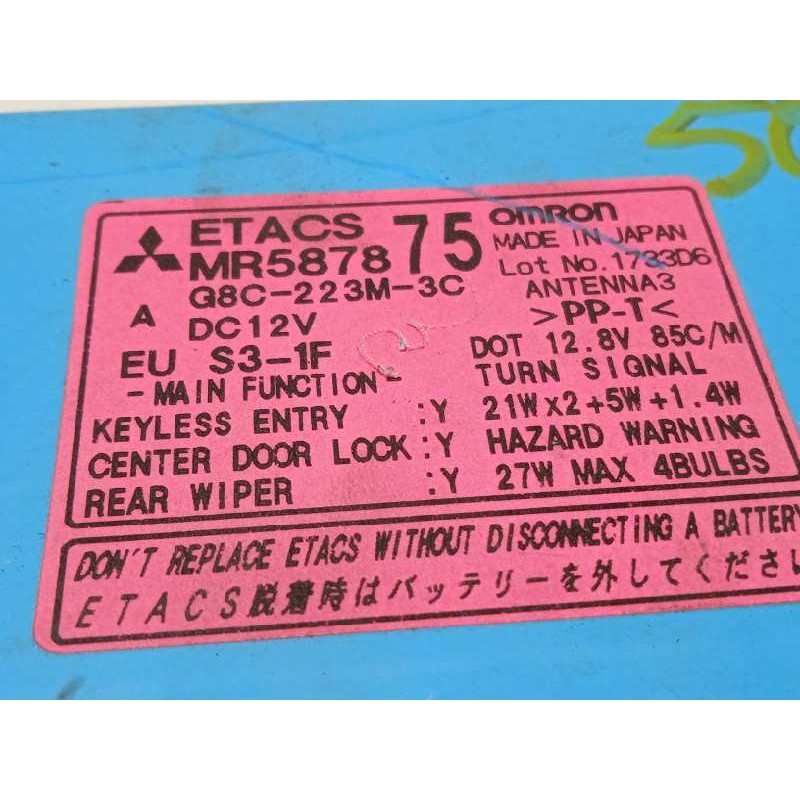 Recambio de caja reles / fusibles para mitsubishi outlander (cu0w) 2.0 cat referencia OEM IAM MR587875  