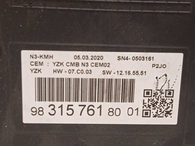 Recambio de cuadro instrumentos para opel corsa f elegance referencia OEM IAM 9831576180  