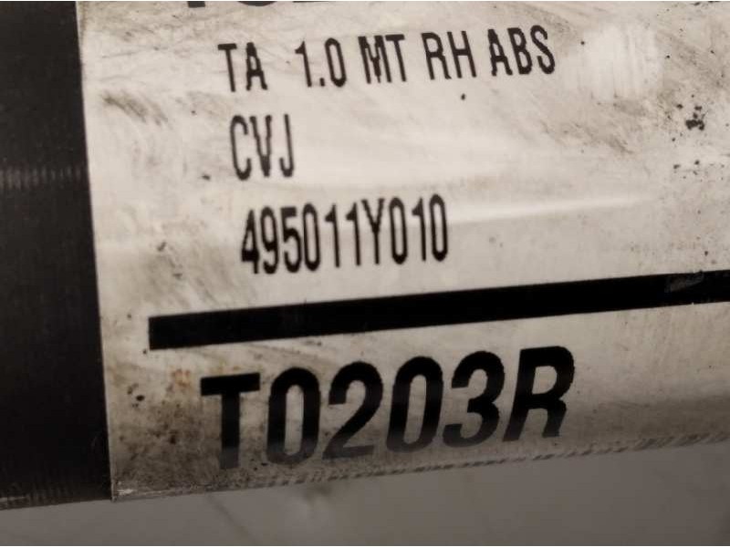 Recambio de transmision delantera derecha para kia picanto 1.0 cat referencia OEM IAM 495011Y010  