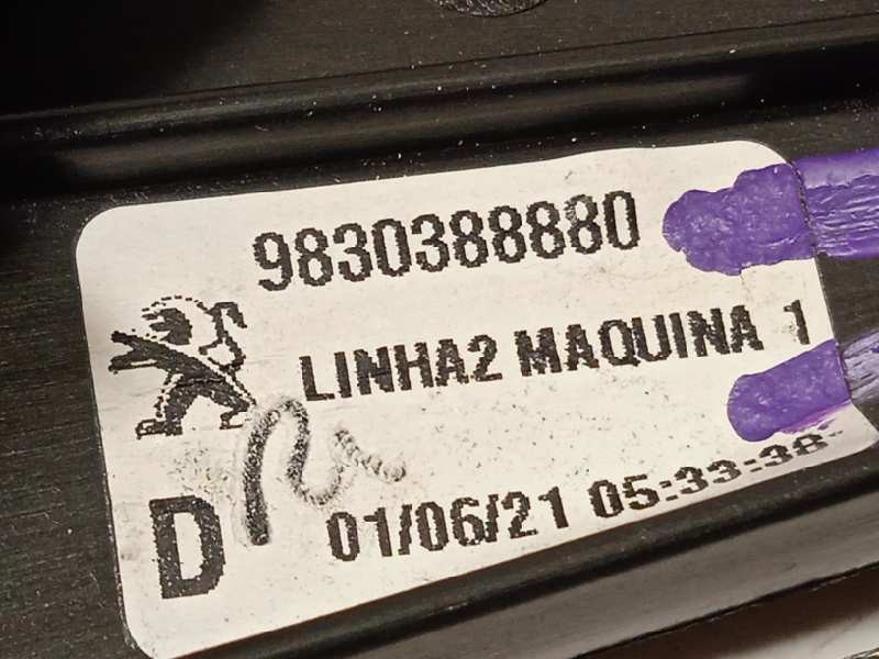 Recambio de elevalunas trasero derecho para peugeot 3008 allure referencia OEM IAM 9830388880  9829482480