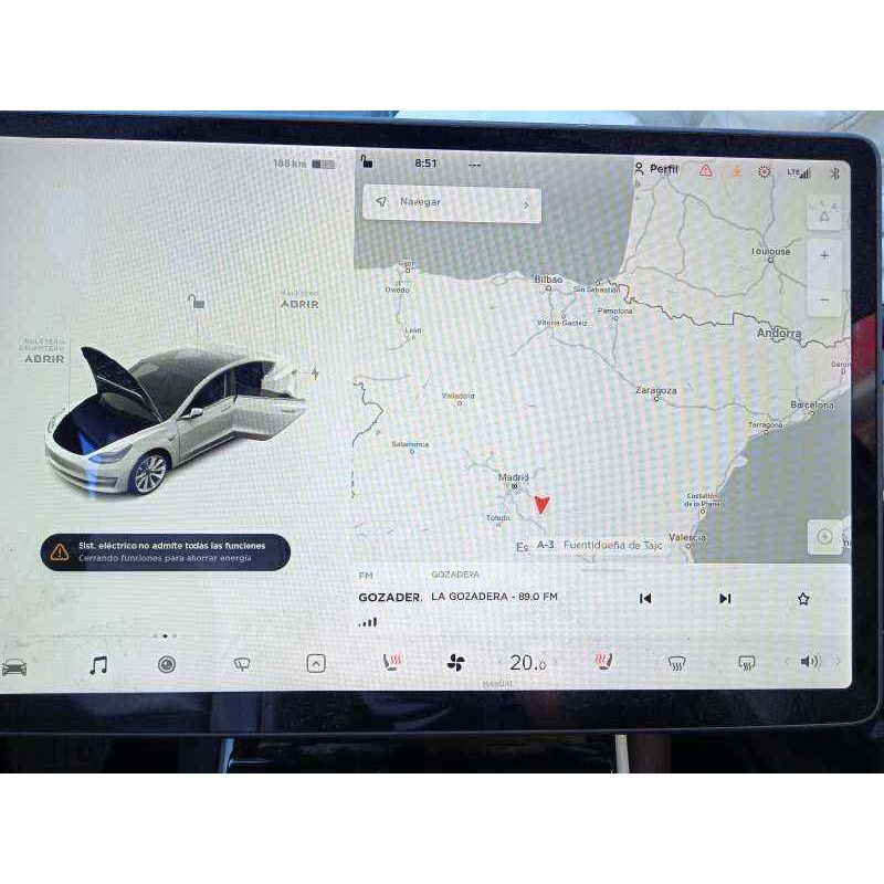 Recambio de pantalla multifuncion para tesla model 3 referencia OEM IAM 108954300H  
