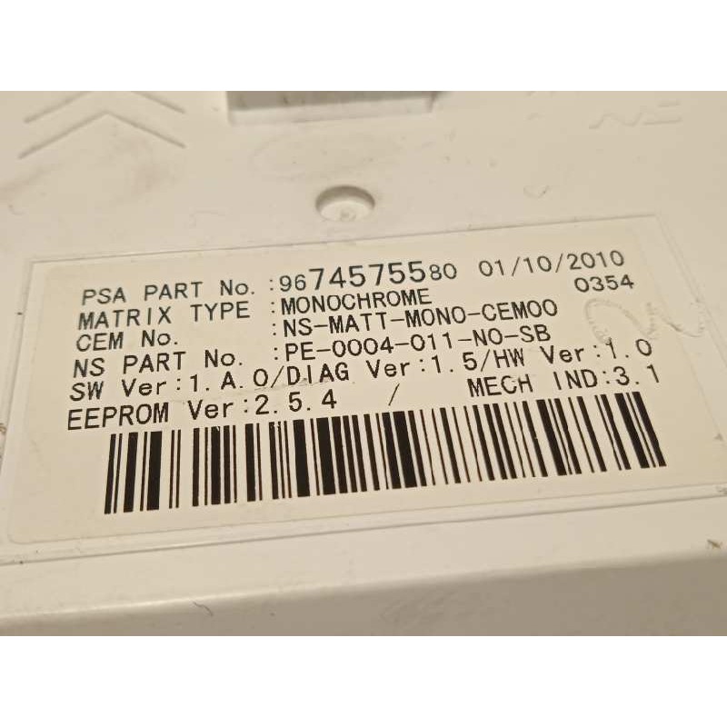 Recambio de cuadro instrumentos para peugeot 3008 hybrid4 referencia OEM IAM 9666675980  