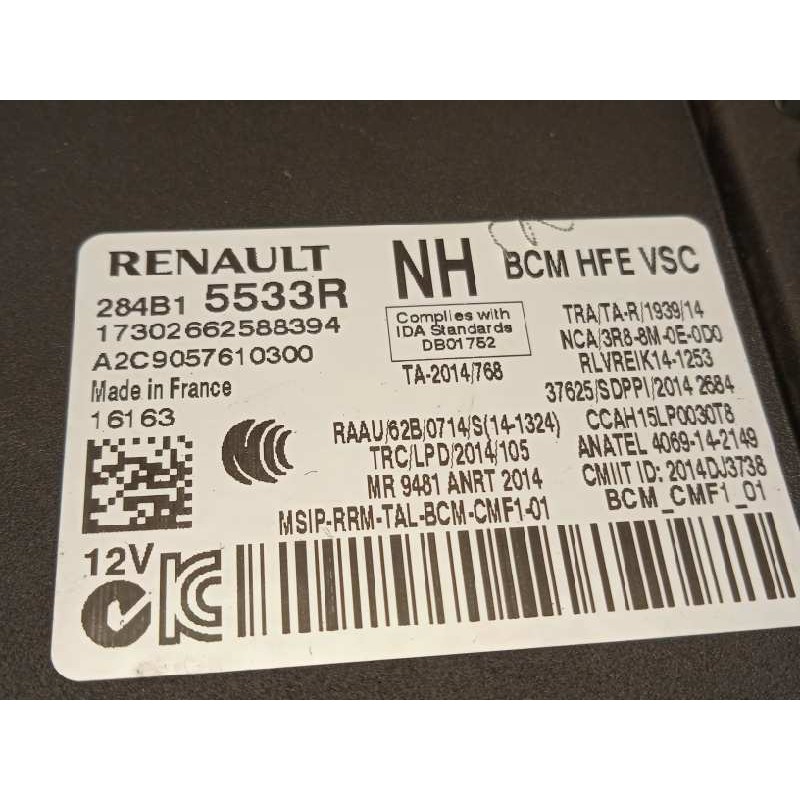 Recambio de modulo electronico para renault kadjar 1.6 dci diesel fap energy referencia OEM IAM 284B15533R  