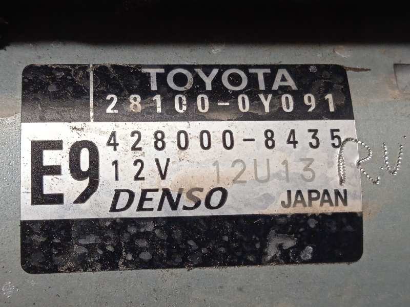 Recambio de motor arranque para toyota yaris 1.5 16v cat referencia OEM IAM 281000Y091  4280008435