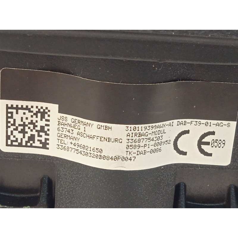 Recambio de kit airbag para bmw serie x1 (f48) 1.5 12v referencia OEM IAM 51456969855 72129296849 32307887356
