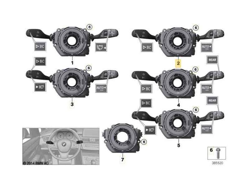 Recambio de mando intermitentes para bmw serie x1 (f48) 1.5 12v referencia OEM IAM 6827369  61316827369