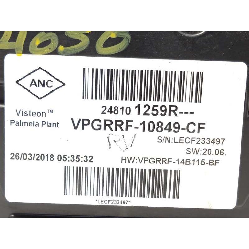 Recambio de cuadro instrumentos para renault clio iv 0.9 tce referencia OEM IAM 248101259R  