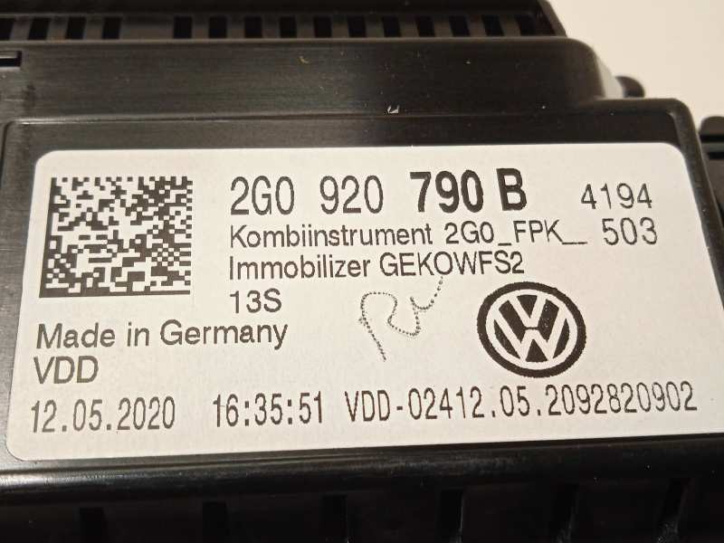 Recambio de cuadro instrumentos para volkswagen t-cross sport referencia OEM IAM 2G0920790B  