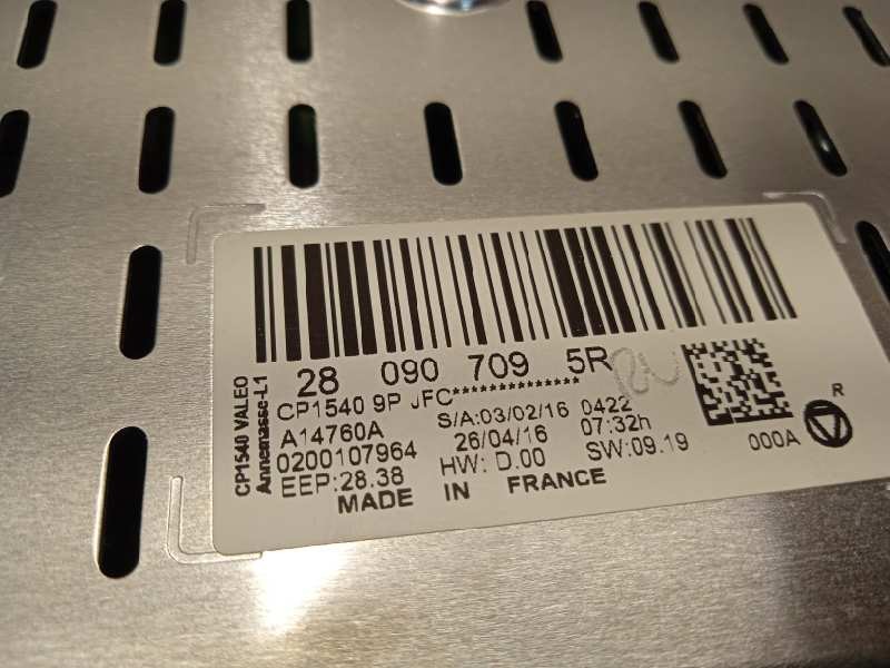 Recambio de pantalla multifuncion para renault espace v zen referencia OEM IAM 280907095R  