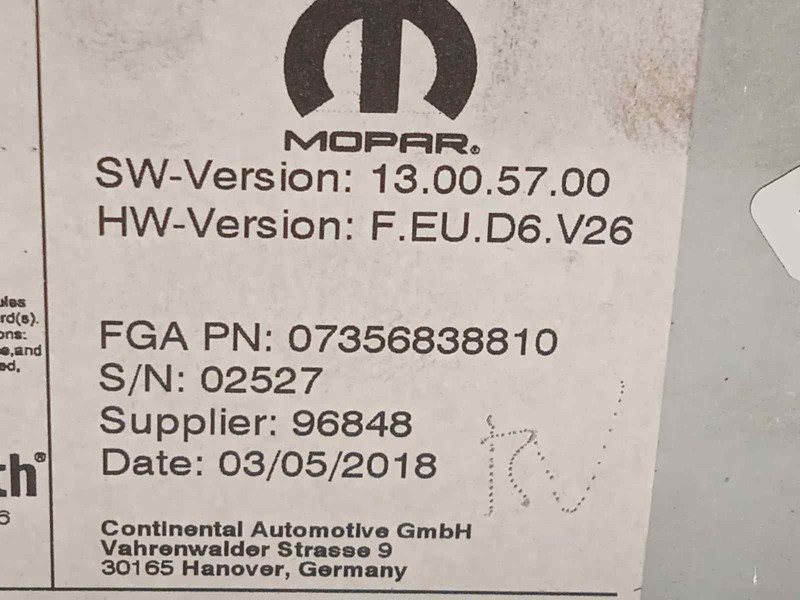 Recambio de sistema audio / radio cd para fiat ducato maxi furgón g. vol. 35 (290) 2.3 jtd cat referencia OEM IAM 7356838810  07