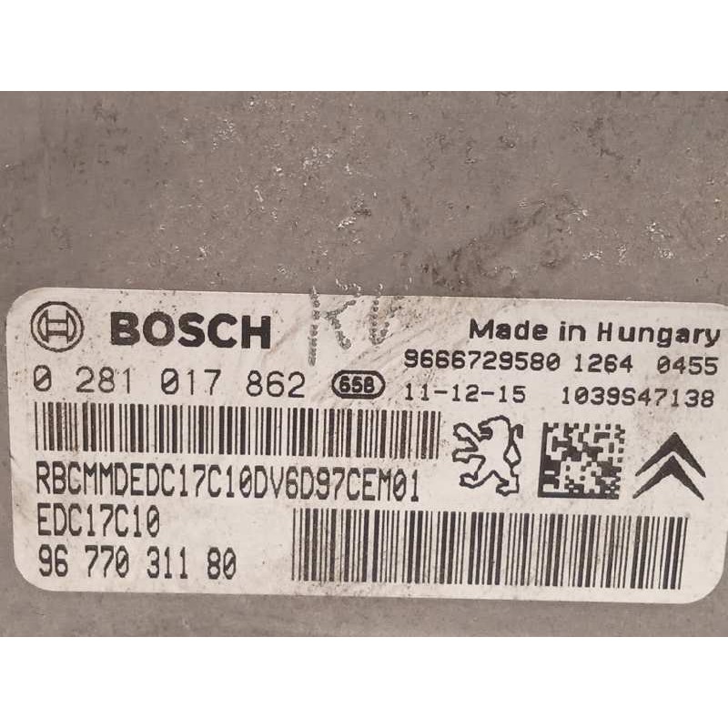 Recambio de centralita motor uce para citroën c4 lim. seduction referencia OEM IAM 9677031180 9666729580 0281017862