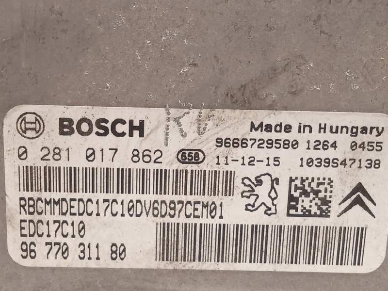 Recambio de centralita motor uce para citroën c4 lim. seduction referencia OEM IAM 9677031180 9666729580 0281017862