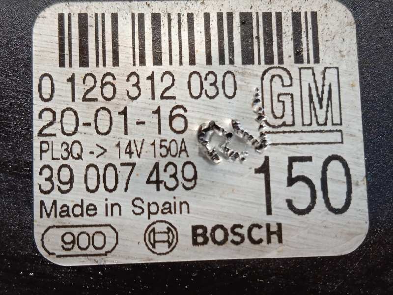 Recambio de alternador para opel corsa e 1.3 16v cdti referencia OEM IAM 39007439  0126312030