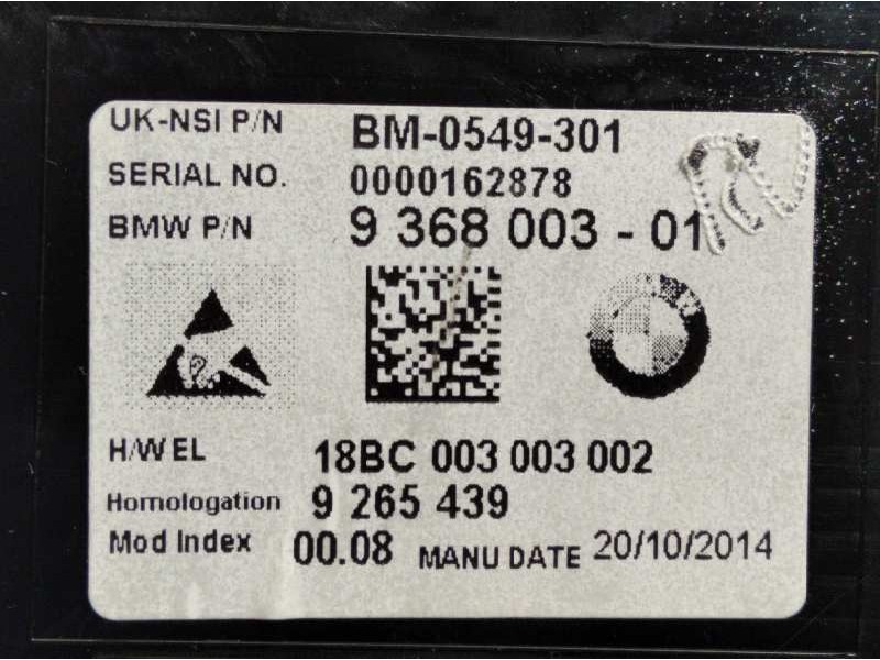 Recambio de cuadro instrumentos para bmw mini (f56) cooper referencia OEM IAM 9368003  62109368003