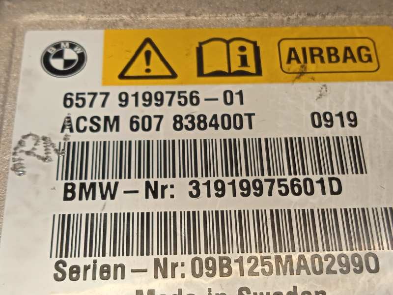 Recambio de centralita airbag para bmw serie 7 (f01/f02) 730ld referencia OEM IAM 65779199756  