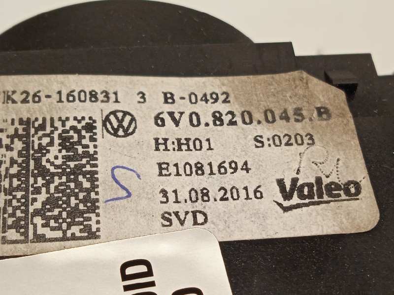 Recambio de mando calefaccion / aire acondicionado para skoda fabia 1.2 tsi referencia OEM IAM 6V0820045B  6V0820045B9B9