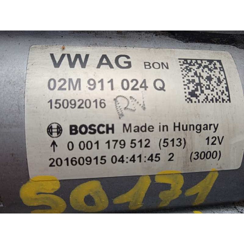 Recambio de motor arranque para skoda fabia 1.2 tsi referencia OEM IAM 02M911024Q  0001179512