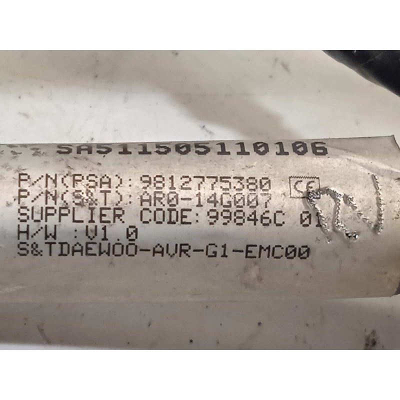 Recambio de modulo electronico para citroën ds3 techno style referencia OEM IAM 9812775380  