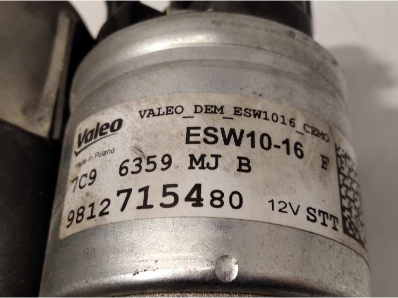 Recambio de motor arranque para peugeot 3008 gt line referencia OEM IAM 9812715480  ESW1016