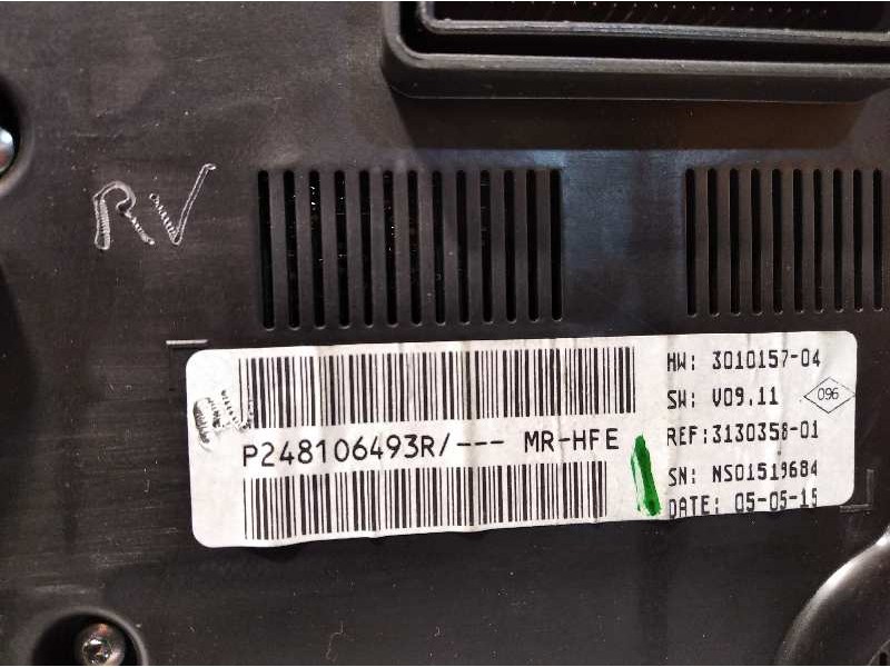 Recambio de cuadro instrumentos para renault kadjar zen referencia OEM IAM 248106493R  