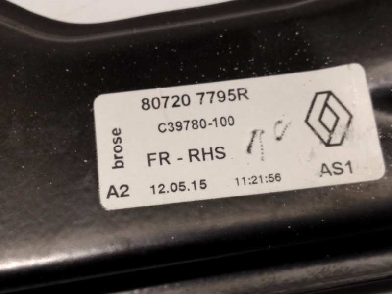 Recambio de elevalunas delantero derecho para renault kadjar zen referencia OEM IAM 807207795R  