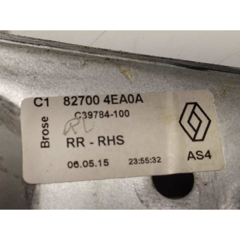 Recambio de elevalunas trasero derecho para renault kadjar zen referencia OEM IAM 827004EA0A  
