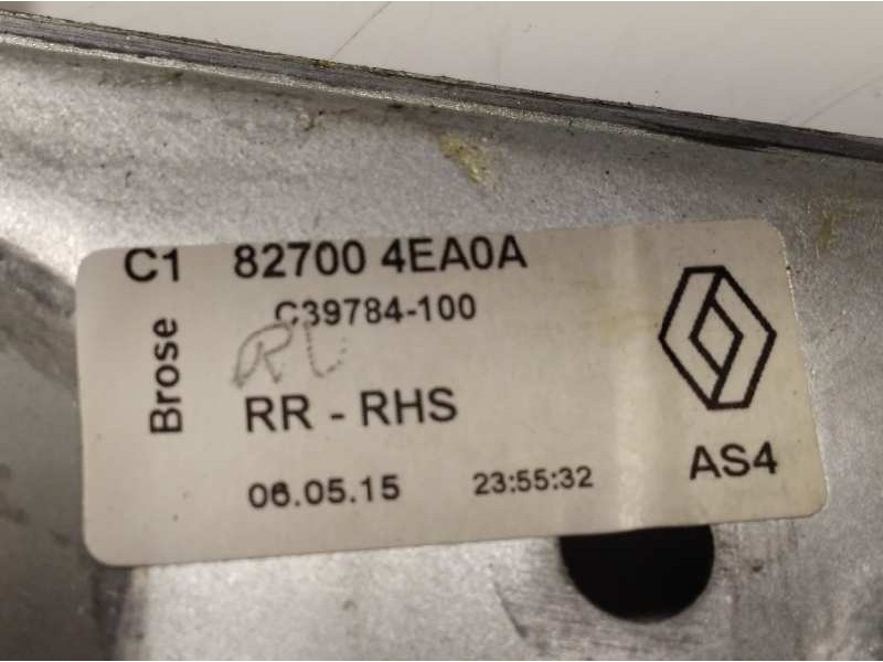 Recambio de elevalunas trasero derecho para renault kadjar zen referencia OEM IAM 827004EA0A  