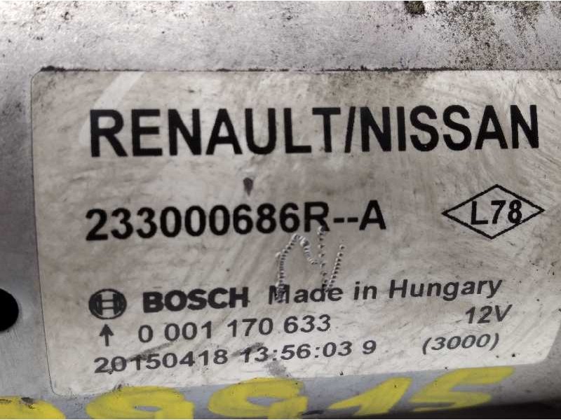 Recambio de motor arranque para renault kadjar zen referencia OEM IAM 233000686R  0001170633