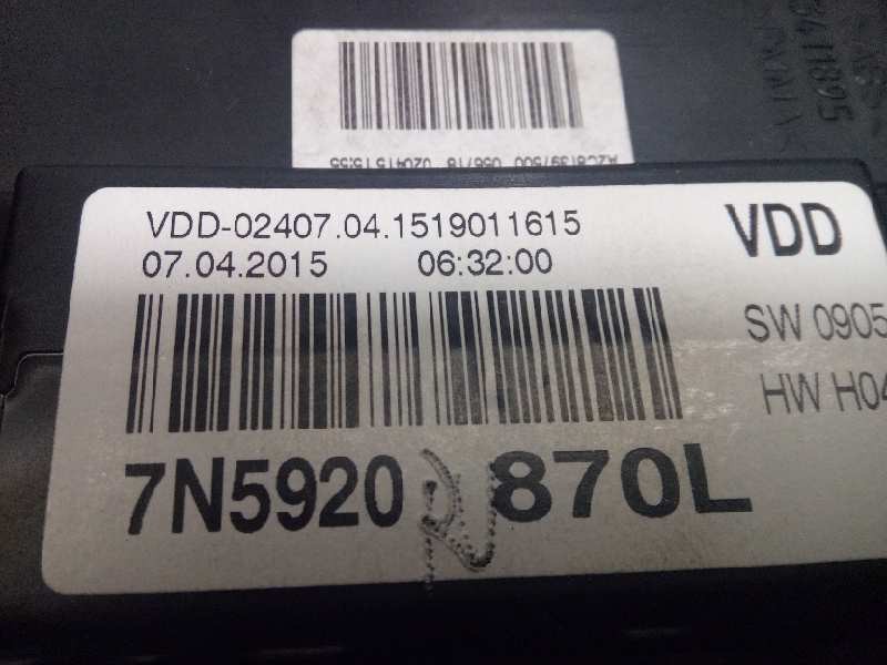 Recambio de cuadro instrumentos para seat alhambra (710) reference referencia OEM IAM 7N5920870L  