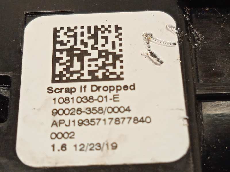 Recambio de mando elevalunas delantero derecho para tesla model 3 referencia OEM IAM 108103801E  