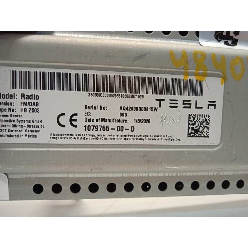 Recambio de modulo electronico para tesla model 3 referencia OEM IAM 107975500D  