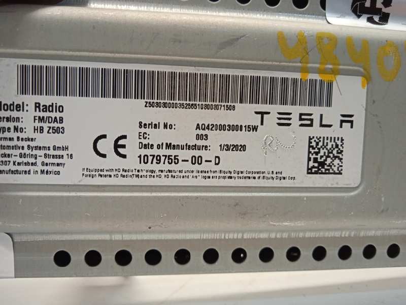 Recambio de modulo electronico para tesla model 3 referencia OEM IAM 107975500D  