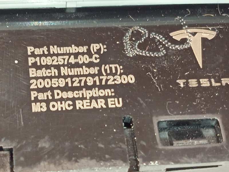 Recambio de luz interior para tesla model 3 referencia OEM IAM 109257400C  