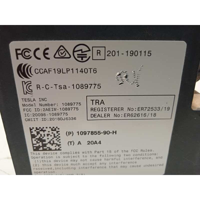 Recambio de modulo electronico para tesla model 3 referencia OEM IAM 109785590H  